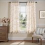 InMemory Linen Floral Farmhouse Country Drapes Rustic Window Curtains