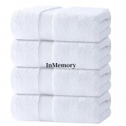 InMemory Luxury Bath Towels Set of 4 Large - 700 GSM Turkish Cotton