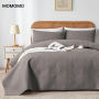 MOMOMO Lightweight Microfiber Quilt Cover Set Suitable for All Seasons