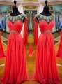 Simple Prom Dress -A-Line Scoop Sleeveless with Rhinstone