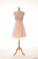 2015 Fashion A-line Scoop A-line Knee-length Tulle Beading Homecoming Dress TUHD-7363