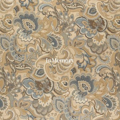 InMemory Gold Blue and Green Abstract Paisley Upholstery Fabric by The Yard