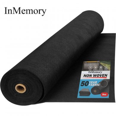 InMemory 8 oz Non Woven Fabric for Landscaping French Drains Underlayment Erosion Control and Construction Projects