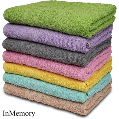 InMemory Multicolor 7-Pack Ultra Soft 100% Cotton Large Bath Towels