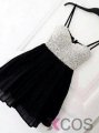 2015 Sexy A-line Sweetheart Spaghetti Mini Chiffon Beading Homecoming Dress CHHD-7319
