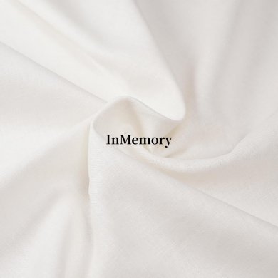 InMemory 1 Yard White Linen Rayon Blend Fabric